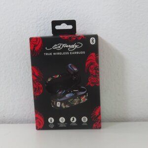 (#127) ED HARDY TRUE WIRELESS EARBUDS WITH CHARGING CASE